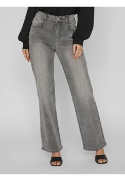 Vila Wide Fit Mid-Rise - Flared Jeans - Grey Denim