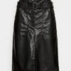 Vila Vipen Coated Skirt - A-Lijn Rok - Black