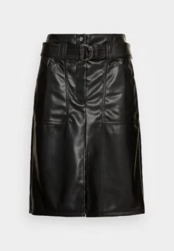 Vila Vipen Coated Skirt - A-Lijn Rok - Black