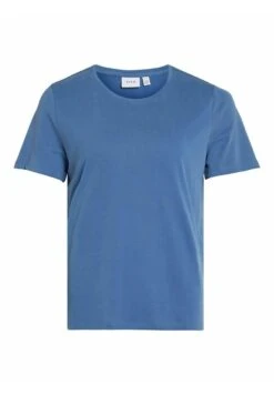 Vila Kurzärmeliges Rundhals - T-Shirt Basic - Federal Blue -Dames 021ffc038a5a4826872b5337571a4919