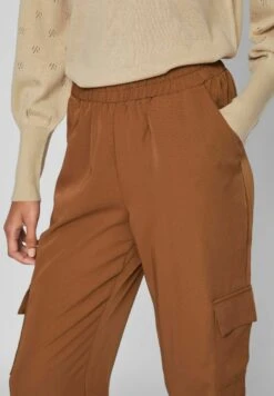 Vila High Waist - Cargobroek - Caramel Cafã -Dames 0a8880bf69d641a88983e28928c764d0