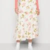 Vila Vimilina Flower Midi Skirt - A-Lijn Rok - Snow White