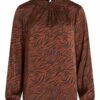 Vila Langarm Gesmoktes - Blouse - Chocolate Fondant -Dames 0bec6256ae934f1a945fa4de6788e76b