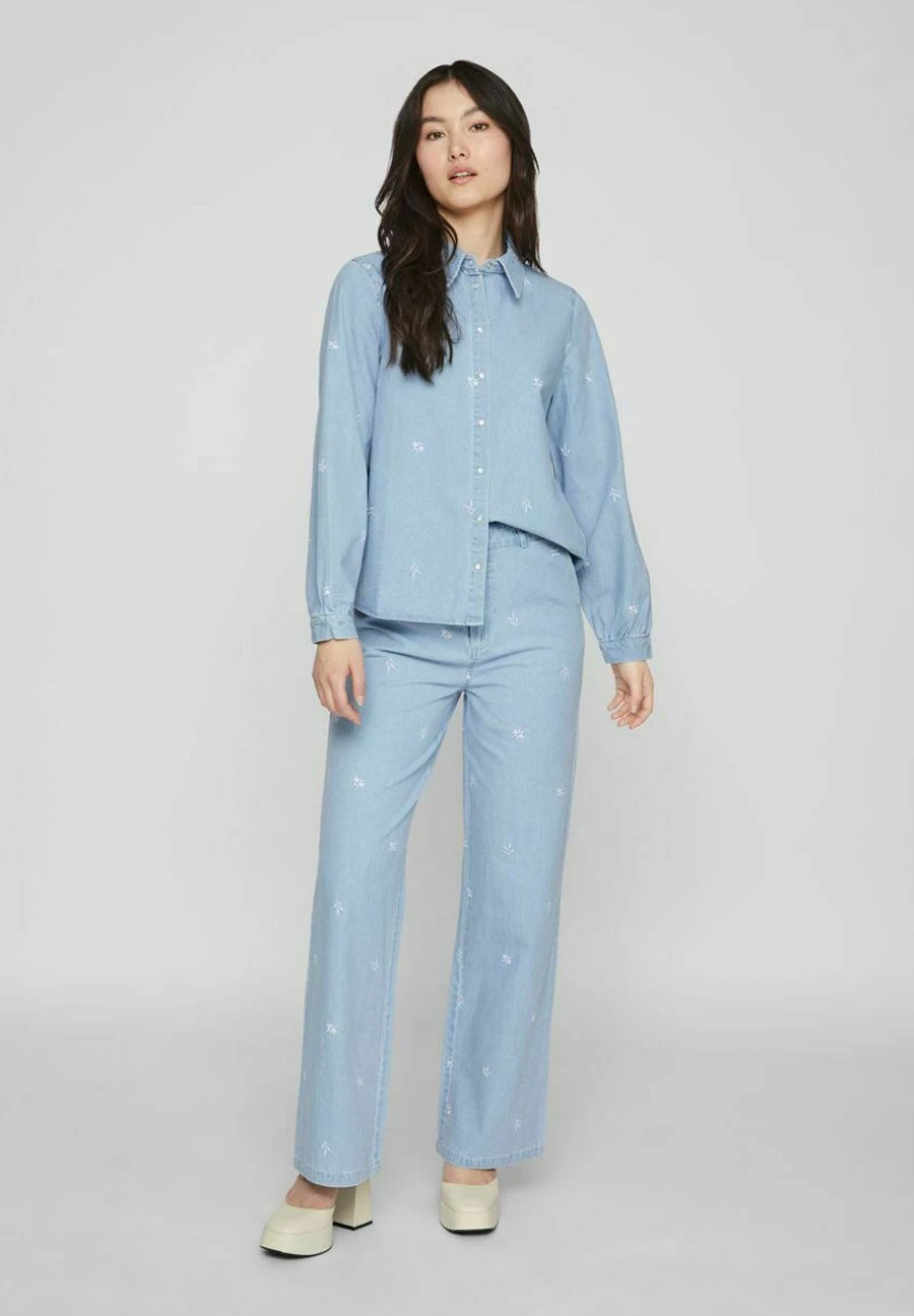 Vila Overhemdblouse - Light Blue Denim 4 Vila Overhemdblouse - Light Blue Denim - Afbeelding 2