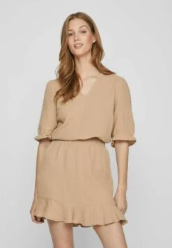 Vila V-Ausschnitt - Blouse - Savannah Tan