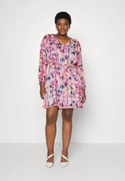 Vifalia V NeckShort Dress - Jurk - Magenta Haze