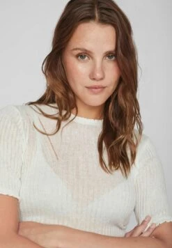 Vila Kurzärmeliges - T-Shirt Basic - Cloud Dancer -Dames 116ebbca75ec414892b34faafee07da0