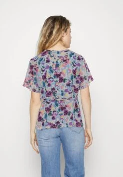 Vila Vilyba Wrap - Blouse - Kentucky Blue/Multi-Coloured -Dames 1204d07809494228b8b4b3eaadd6c345