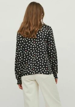 Vila Langarm High Neck - Overhemdblouse - Black/Tan -Dames 12409600c3f14b98a8091bc541aa21e7
