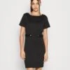 Vila Vilillie Short Waist Detail Dress - Jerseyjurk - Black -Dames 12982f8a80be49109eec0ae62ae9ad05