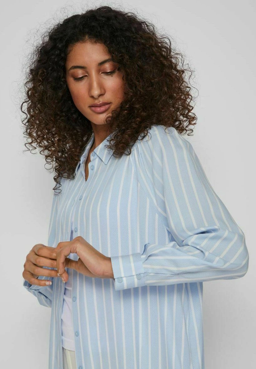 Vila Langes Gestreiftes - Overhemdblouse - Kentucky Blue 6 Vila Langes Gestreiftes - Overhemdblouse - Kentucky Blue - Afbeelding 4
