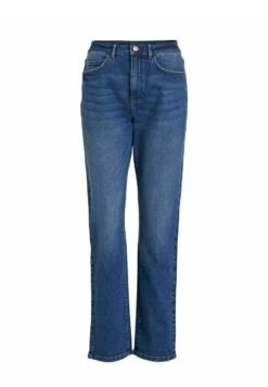 Vila High Waist - Straight Leg Jeans - Medium Blue Denim -Dames 15375a521628413ca24be4562c767fda