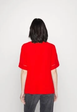 Vila Vimesa Detail V Neck - T-Shirt Print - Flame Scarlet -Dames 15a584522d984a0790d96b6ee3bf6f34