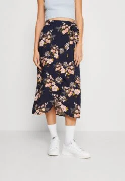 Vila Violivia Wrap Midi Skirt - Wikkelrok - Patriot Blue