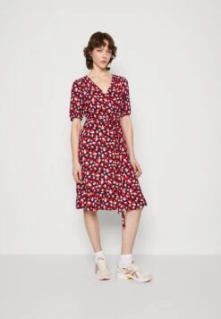 Vila Vilinea V Neck Wrap Dress - Jurk - Navy