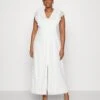 Vimely V Neck Maxi Dress - Galajurk - Cloud Dancer