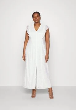 Vimely V Neck Maxi Dress - Galajurk - Cloud Dancer