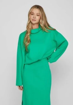 Vila Mit Langen Ärmeln High Neck - Sweater - Bright Green