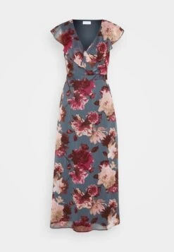 Vila Virilla V Neck Frill Dress - Cocktailjurk - Stormy Weather -Dames 1cfd0f19e0cf467dbabf8dcdcfd815b3