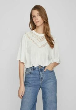 Vila Mit Verziertes - Blouse - Cloud Dancer