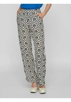Vila High Waist Gemusterte - Broek - Black