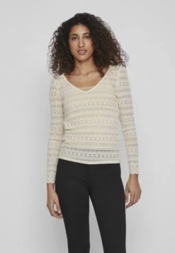 Vila Vichikka V-Neck - Longsleeve - Birch