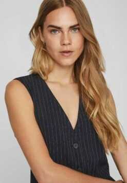 Vila Nadelstreifen - Bodywarmer - Navy Blazer -Dames 23a0575cfe04475fa541980b0b1bcc38