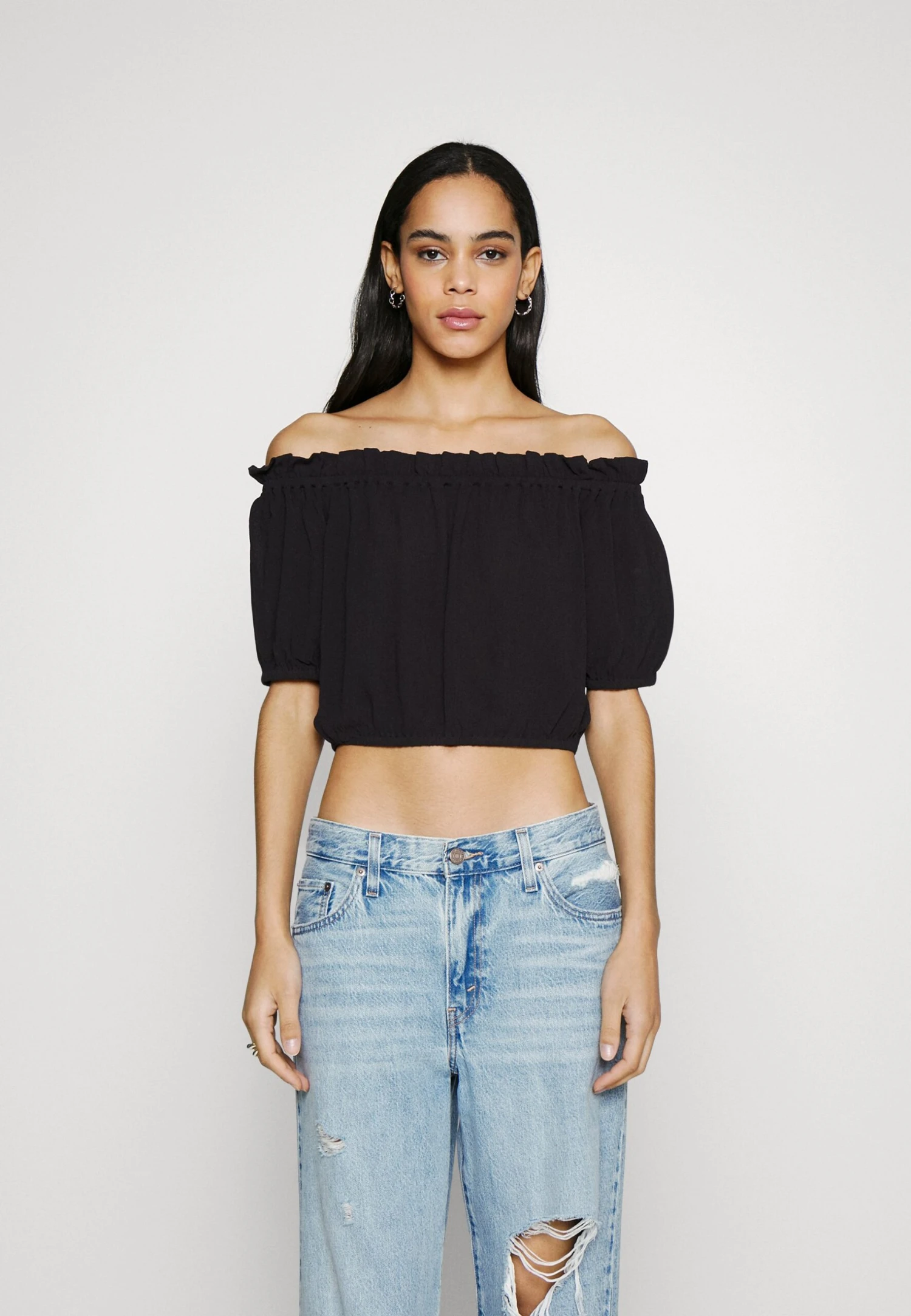 Vila Visunny Shoulder - Top - Black 3 Vila Visunny Shoulder - Top - Black
