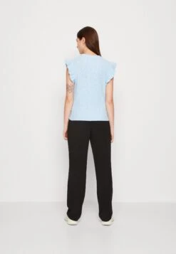 Vila Viril Flounce - Noos - T-Shirt Print - Kentucky Blue Melange -Dames 2538426b805946fa8a4a5ade6d1329f3