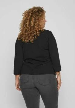 Mit 3/4 Ärmeln Curve- Blouse - Black -Dames 256ba0c122304ed592478a429d23aea5