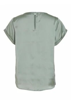 Vila Mit Kurzen Ärmeln Rundhals - Blouse - Green Milieu -Dames 256fb397e09048af9620b602f236b28f