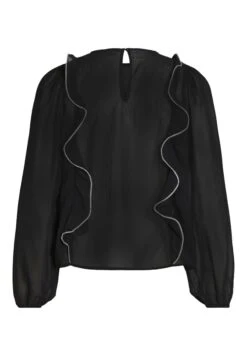 Vila Vimetina Plisse - Blouse - Black -Dames 25e24db5e45f43fb92d0acbbd6f5b8c0