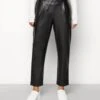 Vila Vinille Coated Pants - Broek - Black -Dames 27d0be8634034b8b8eb7f97443f243df