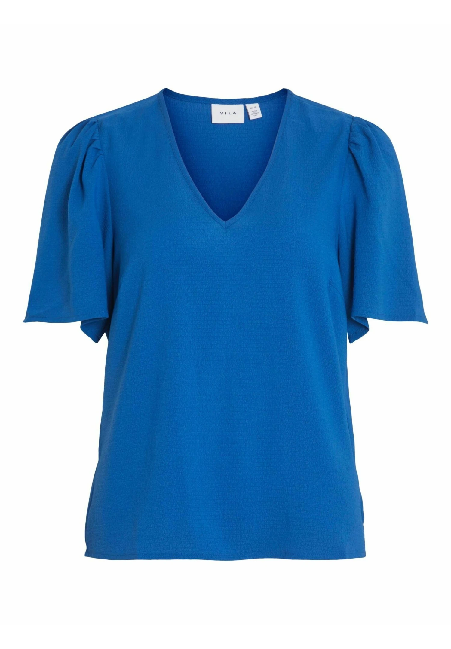 Vila Mit Kurzen Ärmeln V-Ausschnitt - Blouse - Lapis Blue 7 Vila Mit Kurzen Ärmeln V-Ausschnitt - Blouse - Lapis Blue - Afbeelding 5