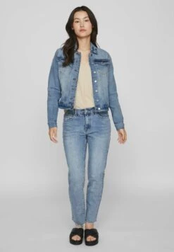 Vila Geknöpfte - Spijkerjas - Light Blue Denim -Dames 2b492b126d5f4554a3deb4410bbc32ae