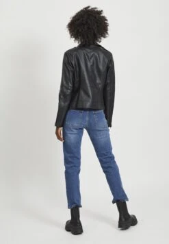 Vila Vicara Jacket - Imitatieleren Jas - Black -Dames 2c8baefddfde43fcbc5701544649ed42