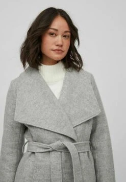 Taillengürtel - Halflange Jas - Light Grey Melange -Dames 2d8bfa028b1f42b883f2c0f1093765e3