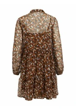 Vila Jurk - Dark Brown/White/Black -Dames 2db5abe57ca946fc95063ec6d25d40c1