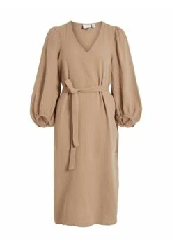 Vila V-Ausschnitt - Jurk - Savannah Tan