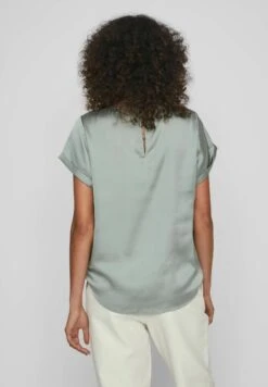 Vila Mit Kurzen Ärmeln Rundhals - Blouse - Green Milieu -Dames 2f85381fbe7646b1a020aacce6a6fe5f