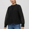Vila Langarm High Neck - Blouse - Black -Dames 317c6414658f496b9a206ecb017f4536