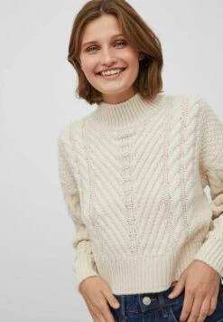 Vila High Neck - Trui - White Sand -Dames 3266c4a46e6749fe9be2e01f5cf9c8d9