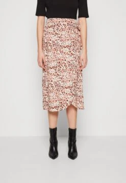 Vila Violivia Wrap Midi Skirt - Wikkelrok - White Smoke/Rose