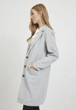 Vila Vileovita Coat - Mantel - Light Grey Melange -Dames 34a8b1d0283b4606927705740f93054a