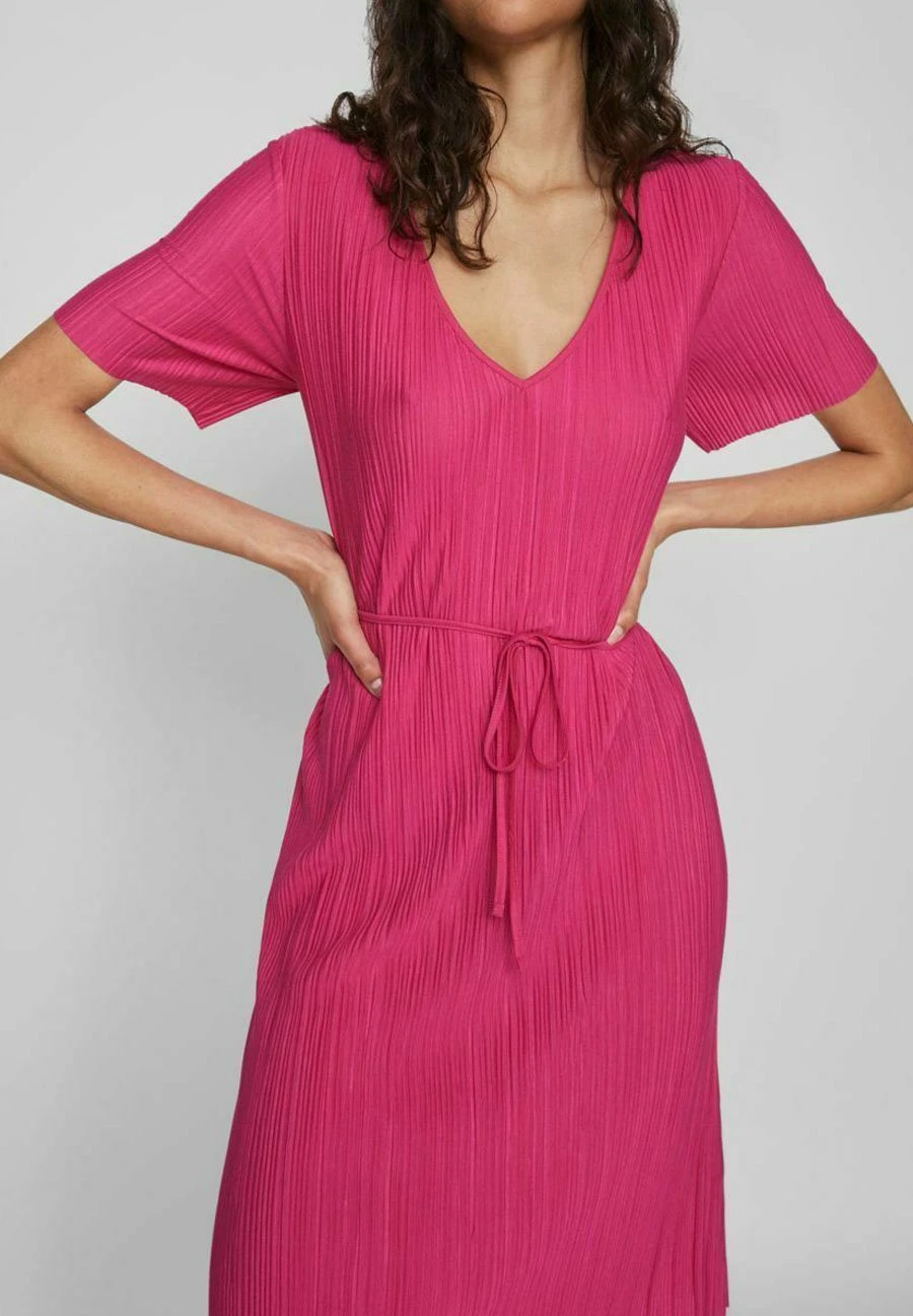 Vila Kurzärmeliges - Gebreide Jurk - Pink Yarrow 6 Vila Kurzärmeliges - Gebreide Jurk - Pink Yarrow - Afbeelding 4