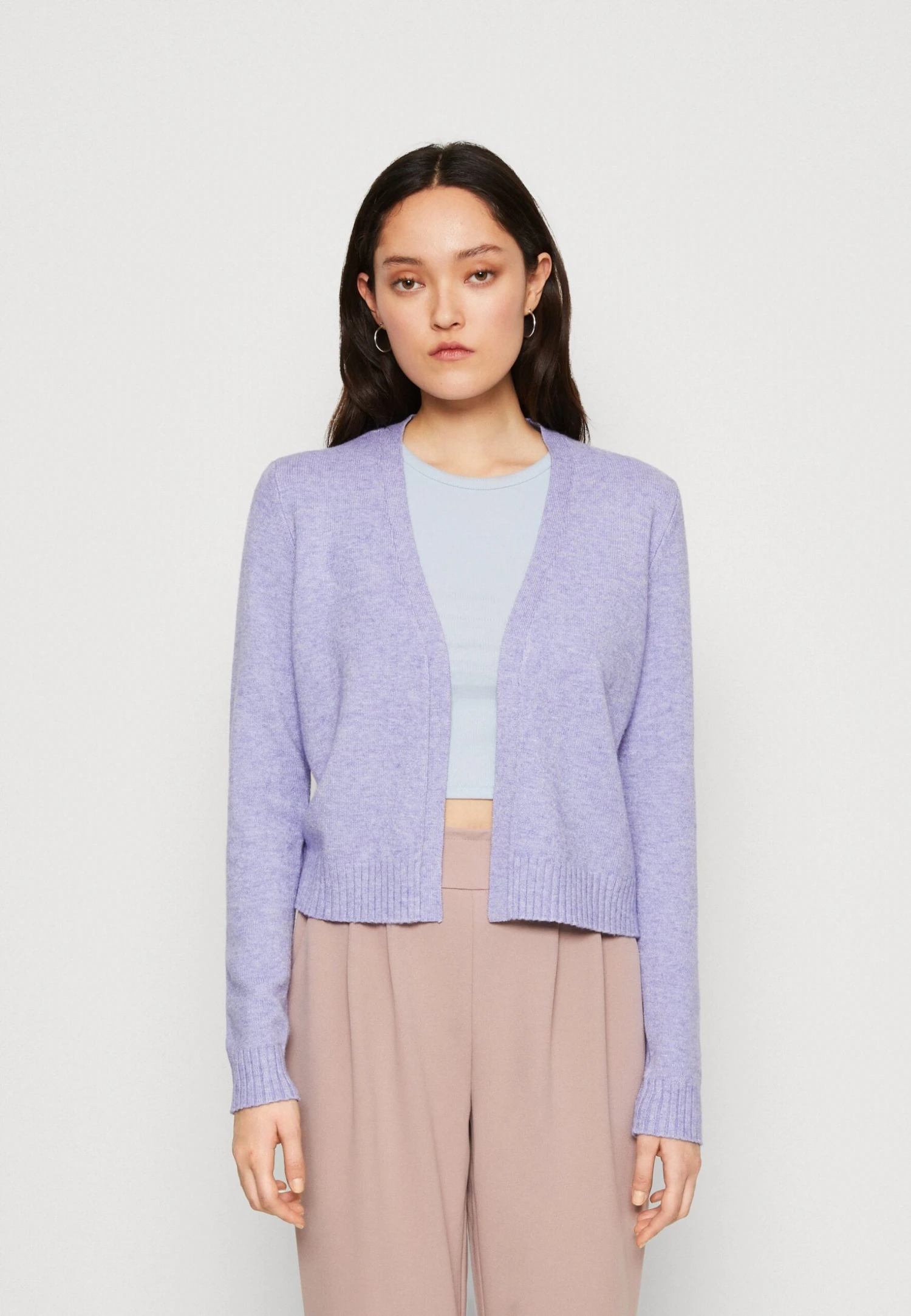Vila Viril Short Cardigan - Vest - Sweet Lavender 3 Vila Viril Short Cardigan - Vest - Sweet Lavender