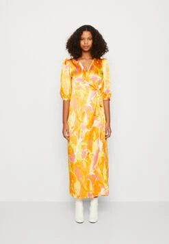 Vila Vicamila Wrap 3/4 Ankle Dress - Cocktailjurk - Solar Power