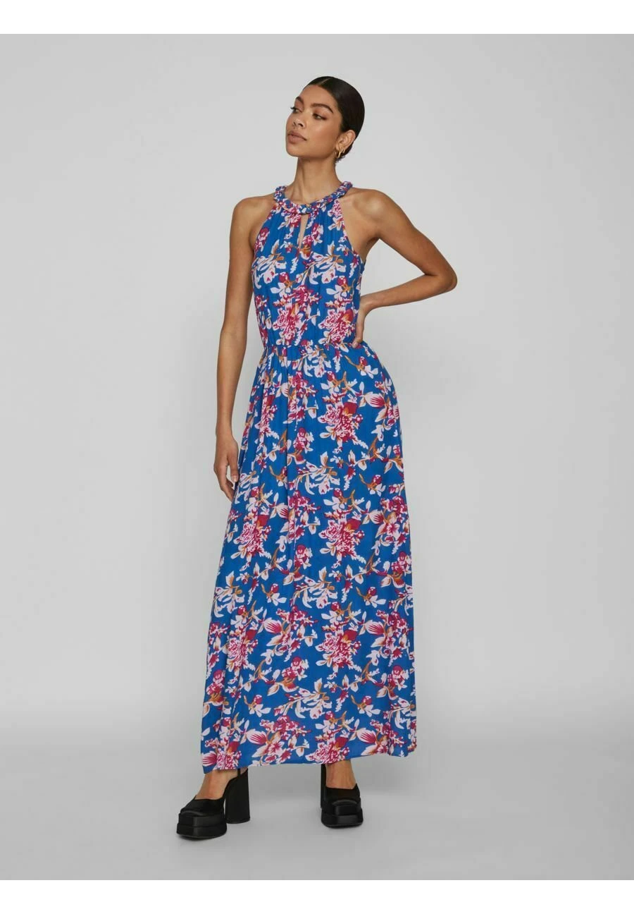 Vila Vimesa Braided - Maxi-Jurk - Brilliant Blue 4 Vila Vimesa Braided - Maxi-Jurk - Brilliant Blue - Afbeelding 2