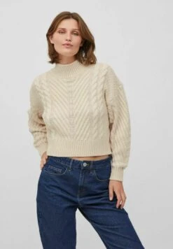 Vila High Neck - Trui - White Sand
