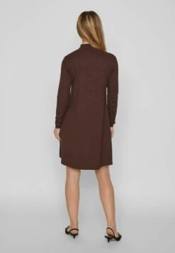 Vila Gebreide Jurk - Shaved Chocolate -Dames 3abe23555b3c4bc58aabed6a9a89a4f4